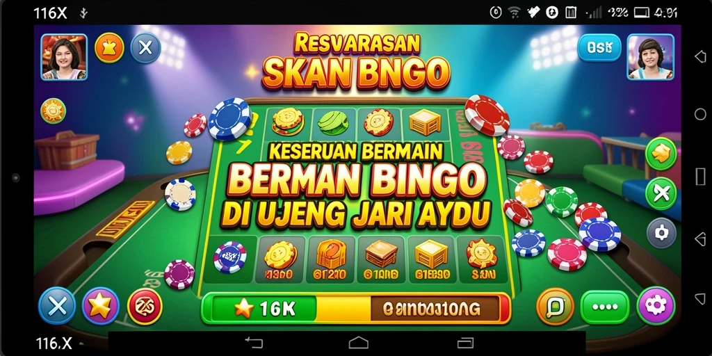 Screenshot utama 116X menunjukkan gameplay Bingo yang seru dan interaktif.