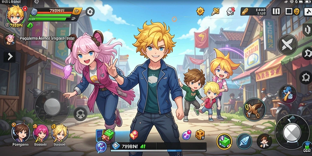Screenshot gameplay <strong>789BNI</strong> yang menampilkan aksi karakter anime.
