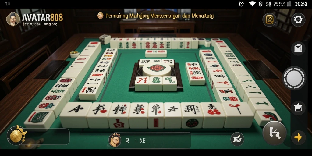 Tangkapan layar <strong>AVATAR808</strong> menampilkan gameplay Mahjong yang seru dan menantang.