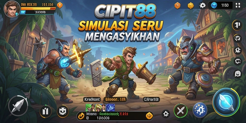 Gameplay CIPIT88 yang menunjukkan interaksi dan kustomisasi karakter.