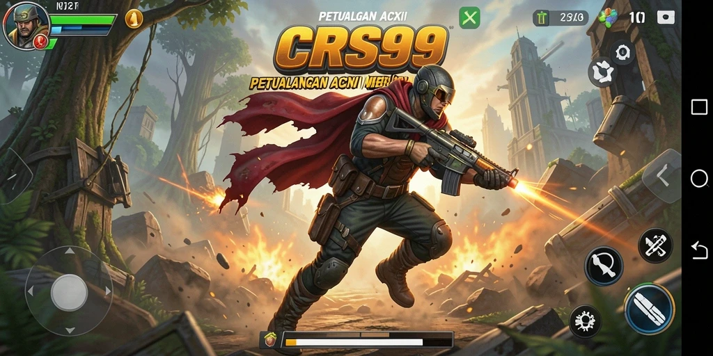 Tampilan screenshot utama game CRS99 yang menampilkan aksi seru.
