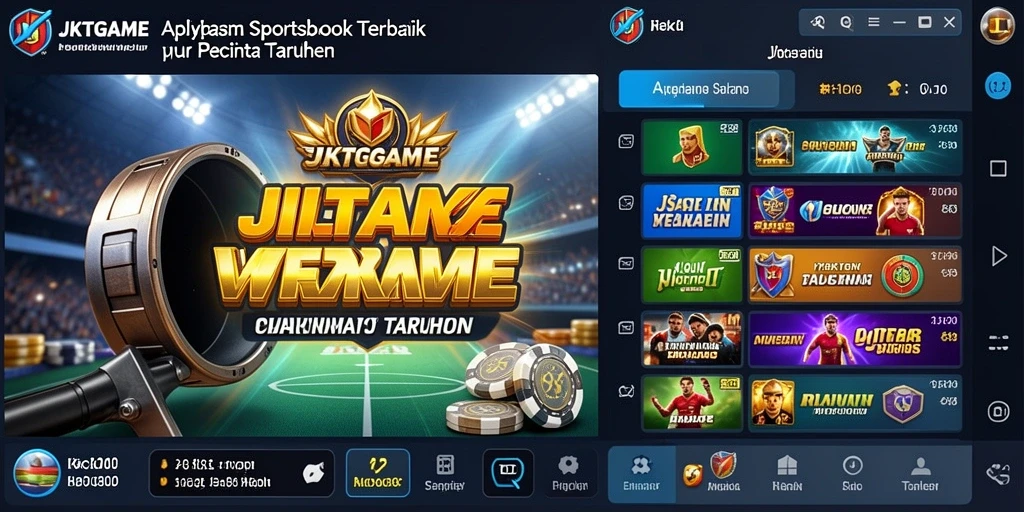 Screenshot utama JKTGAME menunjukkan antarmuka taruhan yang menarik dan mudah dioperasikan.