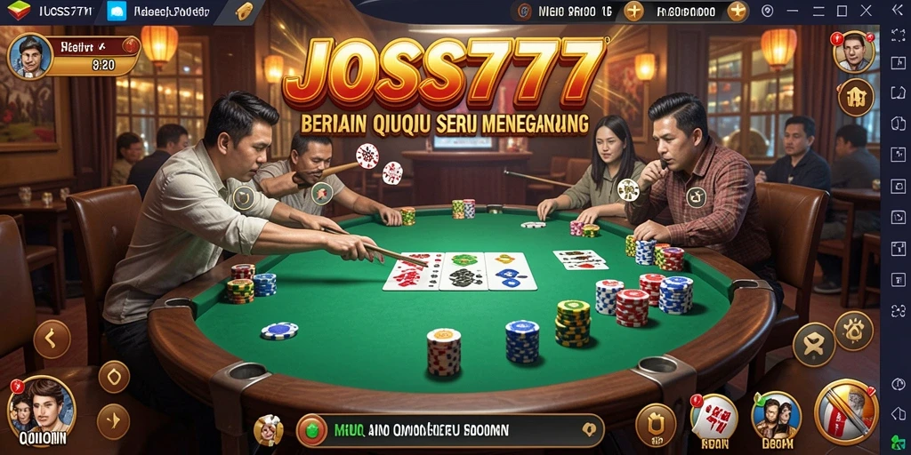 Screenshot gameplay QiuQiu di JOSS777 dengan suasana kompetisi.