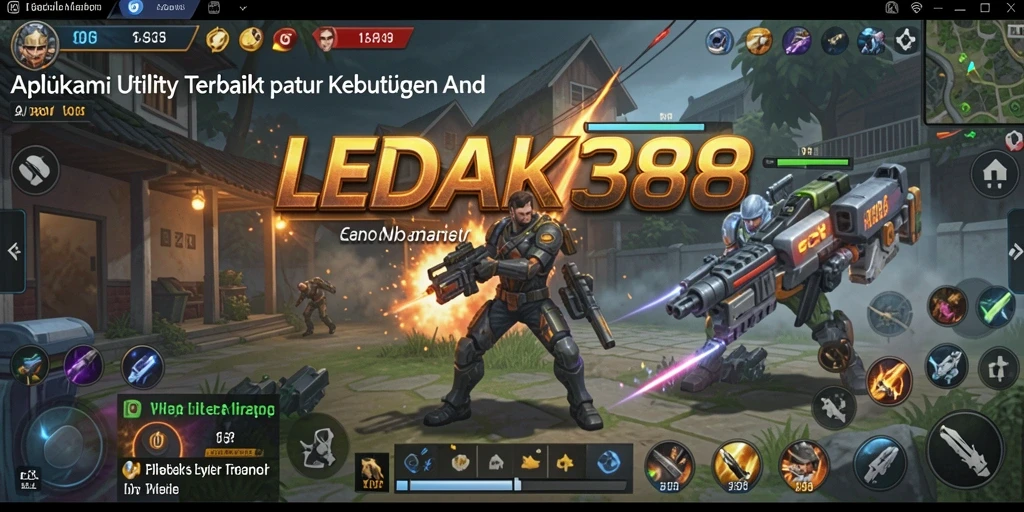 Tampilan utama LEDAK388 dengan berbagai fitur Utility.