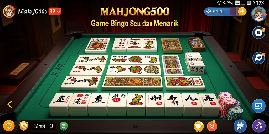 Tampilan gameplay <strong>MAHJONG500</strong> yang seru dan interaktif.