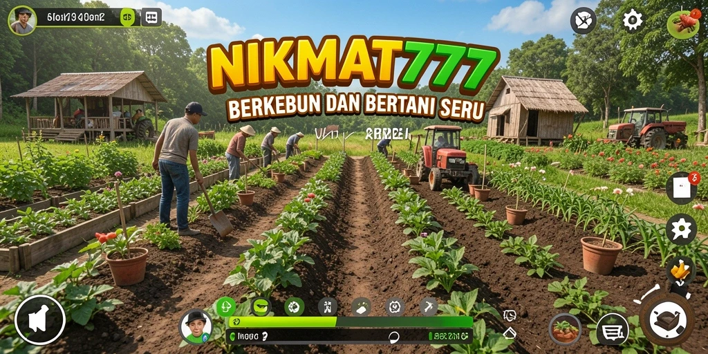 Tampilan menarik dari gameplay berkebun dalam NIKMAT777.