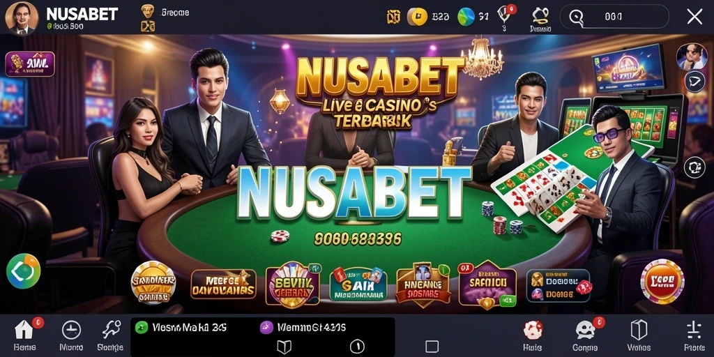 Tampilan utama permainan Live Casino di NUSABET yang seru dan interaktif.