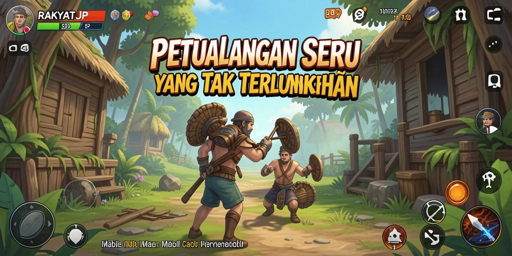 Gameplay RAKYATJP menampilkan petualangan seru dan tantangan menarik.