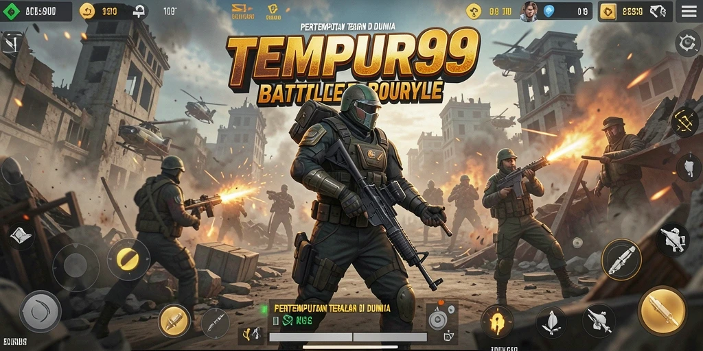 Tampak layar saat pertempuran intens di TEMPUR99.