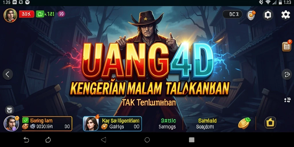 Tampilan gameplay menegangkan di UANG4D dengan suasana horror mendalam.